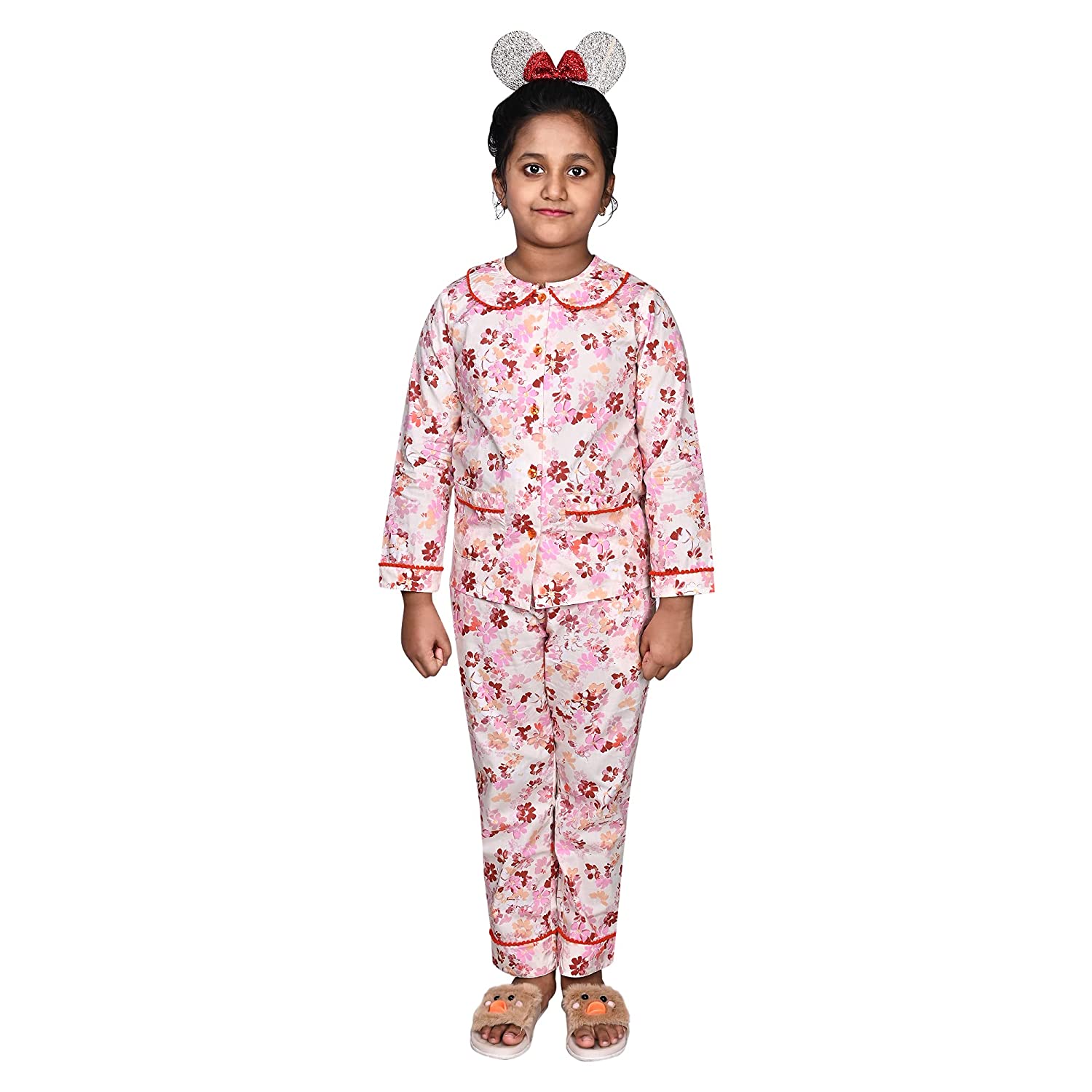 Nightsuit for Women Comfy Pajama Set Sleeping Suit Floral Hand - Etsy
