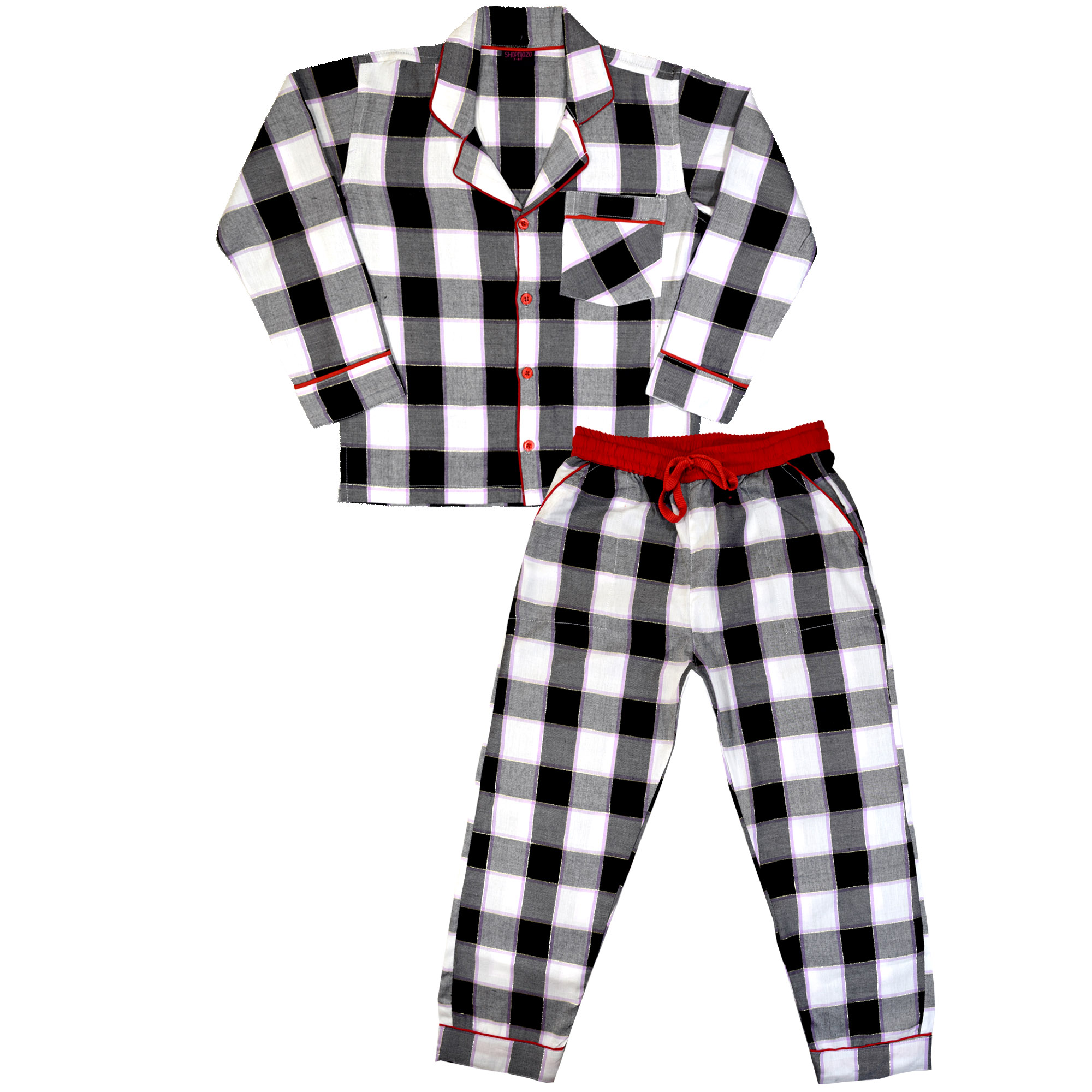 Sky blue and Prussian blue checkered women nightsuit set – Vanusher Clothing